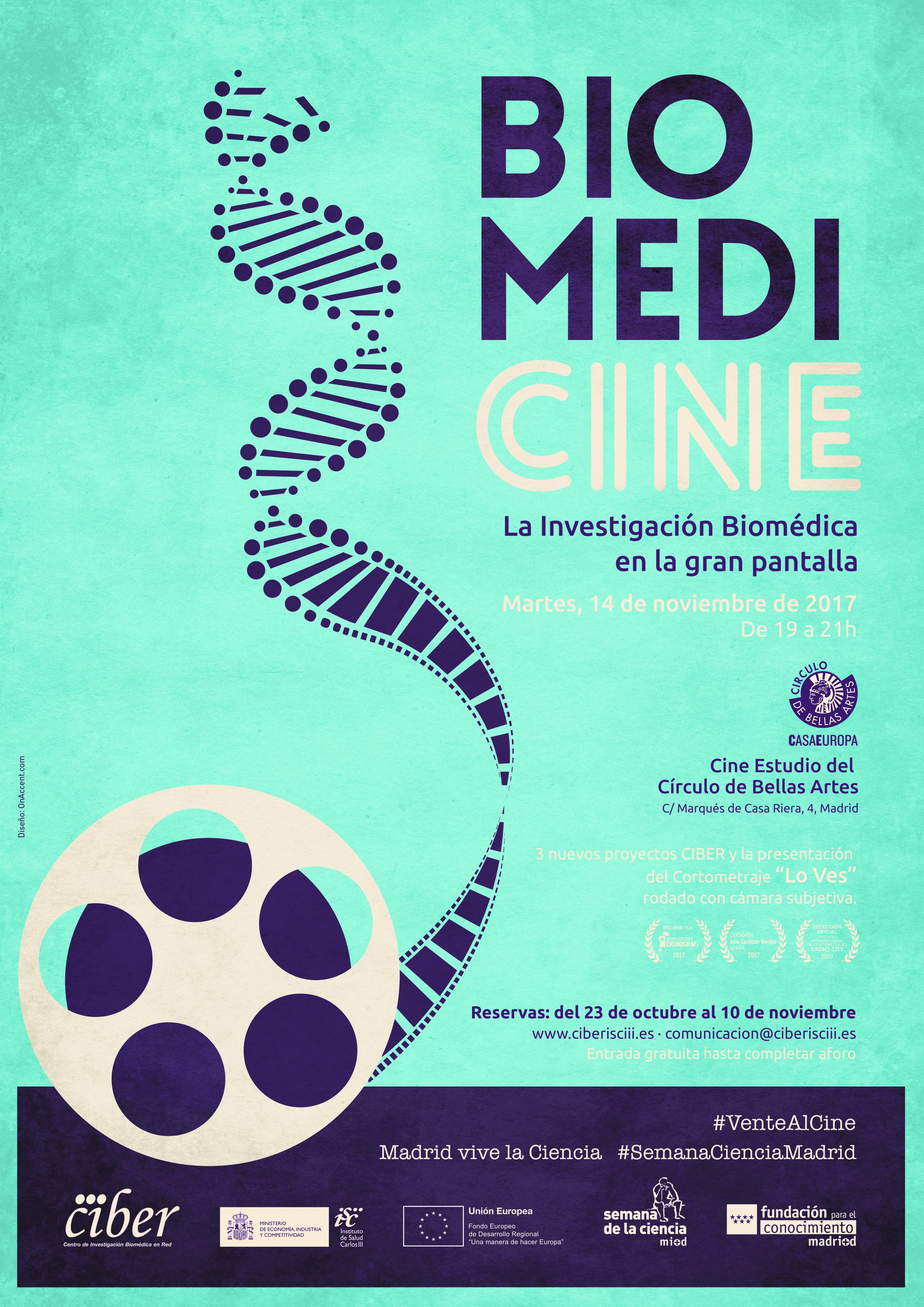 BiomediCINE, la nueva propuesta del CIBER para la Semana de la Ciencia de Madrid